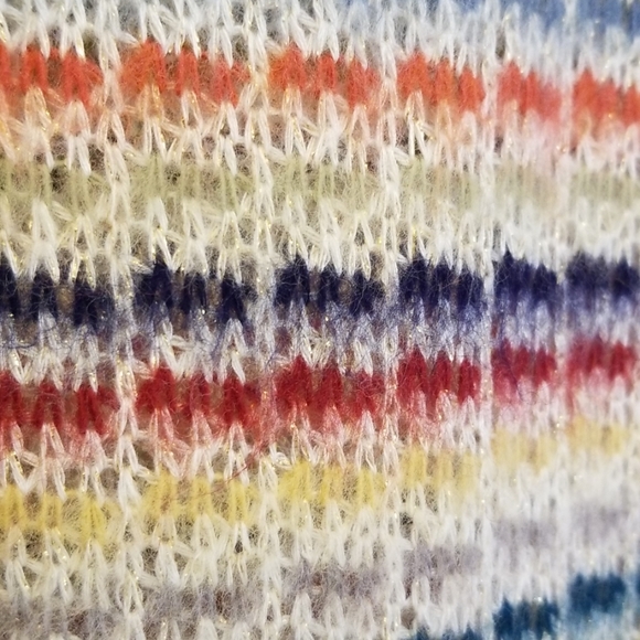 Multicolor Crop Knit 3/4 Length Sleeves - Picture 4 of 4